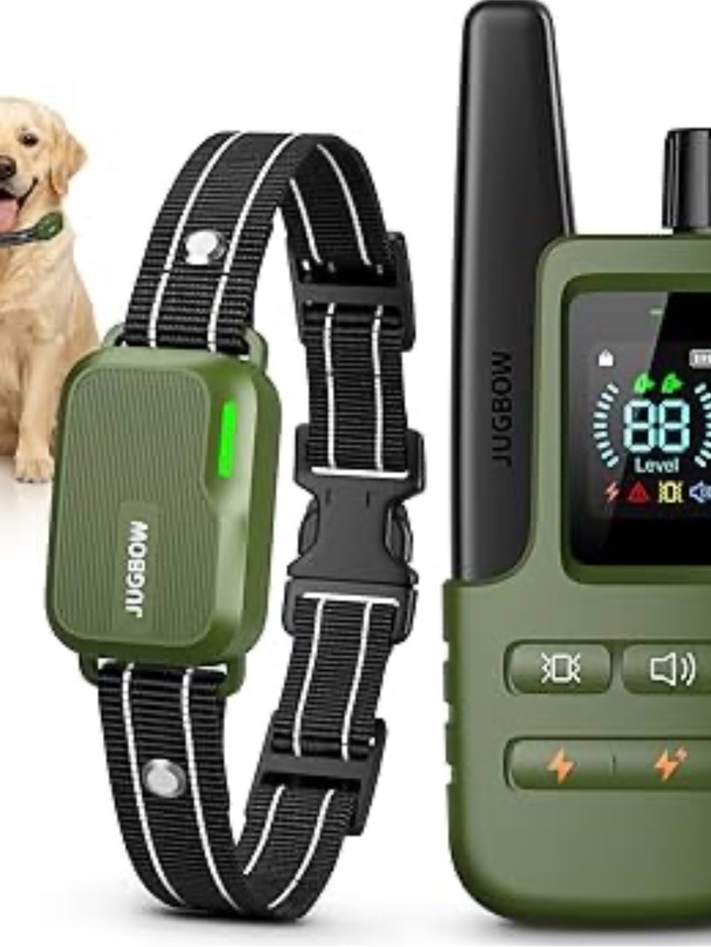Adjustable Black & Green Collar for Dogs - Picture 3 of 9